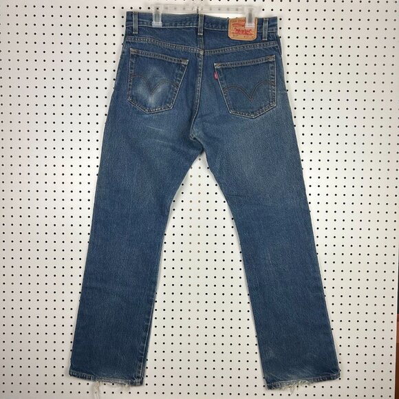 Levi's 517 Boot Cut Blean‎ Jeans Men 33x32 Y2K Cowboy Honeycomb Mexico Made - Picture 1 of 7